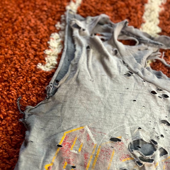 BADASS VINTAGE AC/DC TANK w/ decades of wear-and-tear - Picture 5 of 5